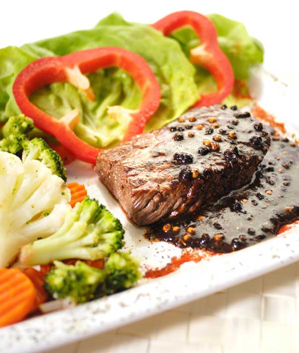 Steaks mit Gemüse